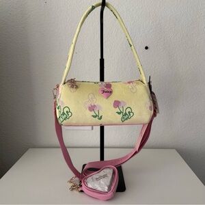 Juicy Couture Floral Yellow and Pink Shoulder Bag